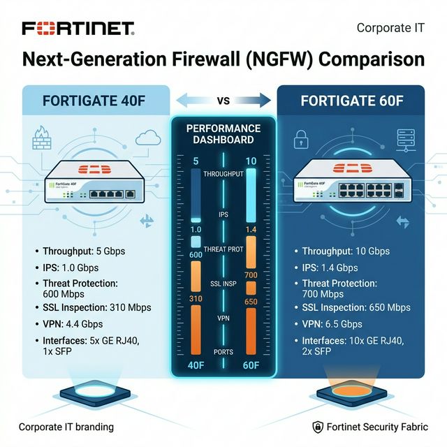 FortiGate 40F vs 60F: Какой NGFW выбрать для малого офиса?
