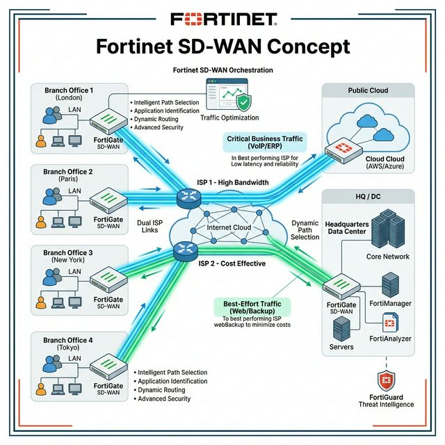Как настроить SD-WAN на FortiGate: балансировка каналов